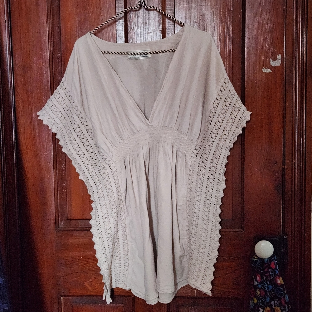 Sea Spice Beige Resortwear Top Large